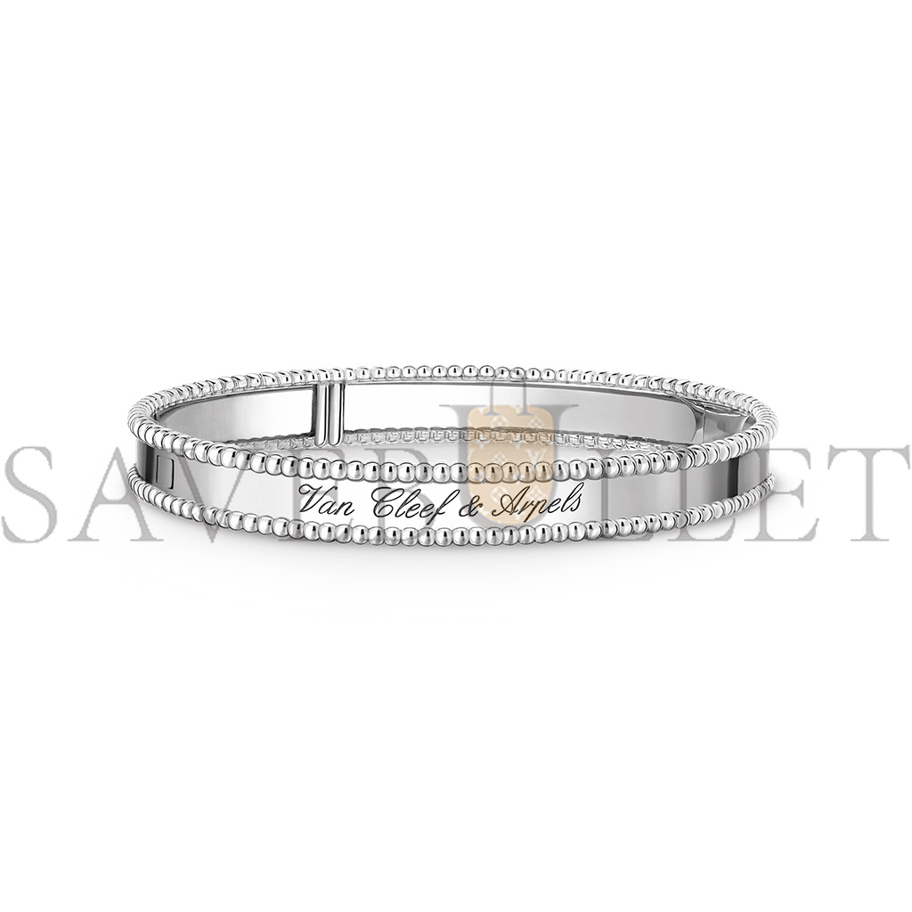 VAN CLEEF ARPELS PERLÉE SIGNATURE BRACELET, MEDIUM MODEL - WHITE GOLD VCARP3K800 VAN CLEEF ARPELS PERLÉE SIGNATURE BRACELET, MEDIUM MODEL - WHITE GOLD VCARP3K800